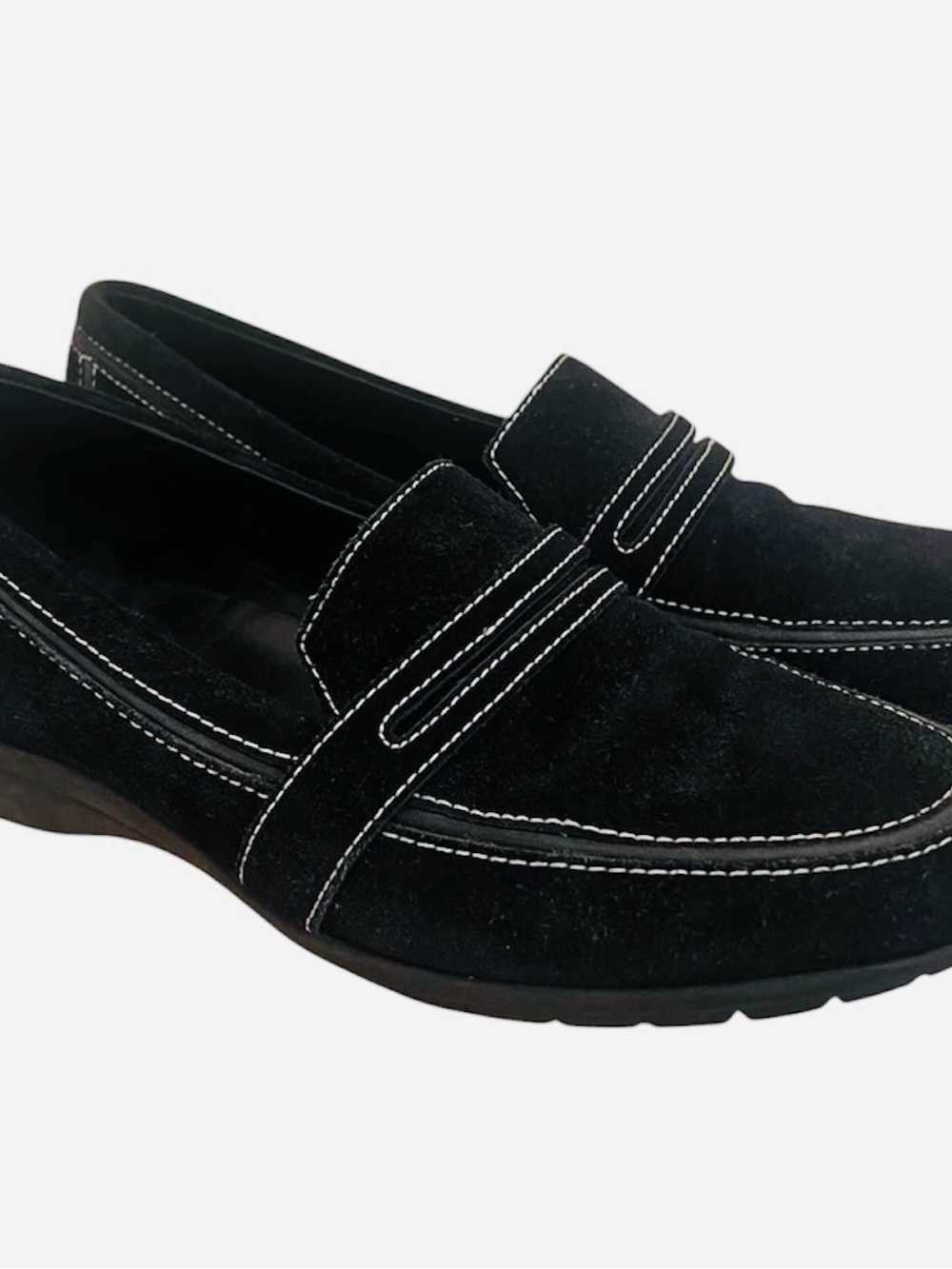Cole Haan Black Suede Waterproof Comfort Loafer Women Size 9
